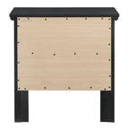 Table de chevet 2 tiroirs, Bois massif et placage, Poignées nickel satiné, 61 cm (H) x 61 cm (L) x 41 cm (P), 9 coloris
