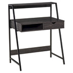 Bureau d'ordinateur pour petits espaces, bureau d'étude pour écolier, petit bureau d'angle avec tiroir et étagères de rangement