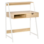 Bureau d'ordinateur pour petits espaces, bureau d'étude pour écolier, petit bureau d'angle avec tiroir et étagères de rangement