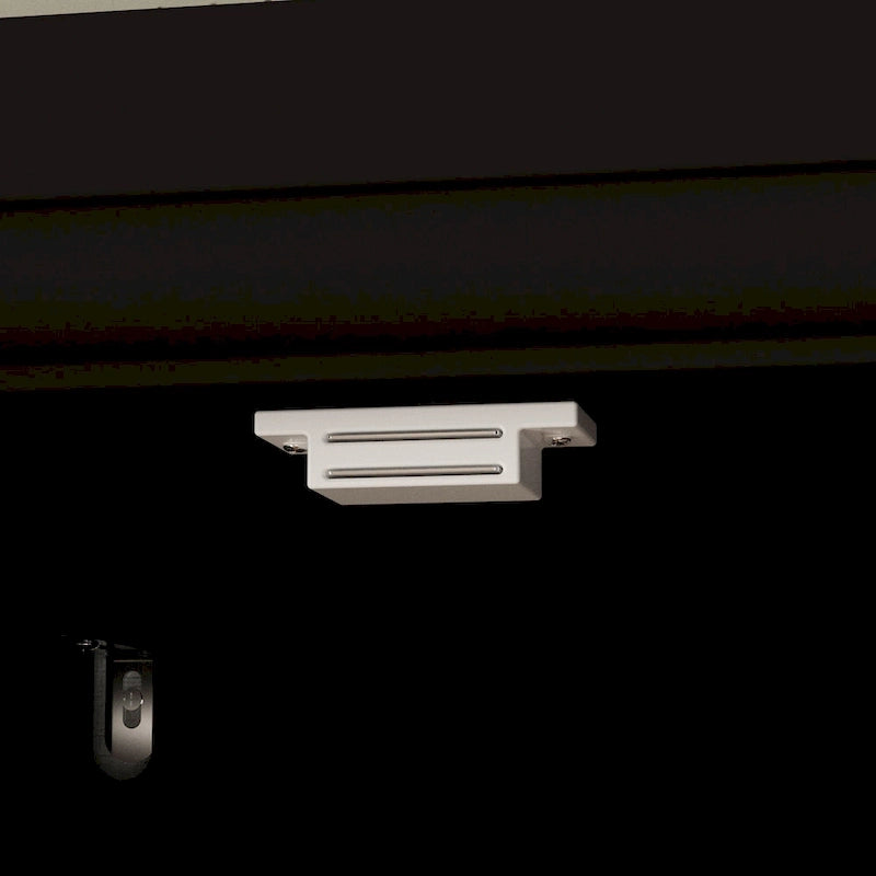 Armoire penderie blanche/marron foncé avec porte miroir, 3 portes, tringle à vêtements, 3 tiroirs et 4 étagères