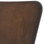 Chaise sablier en bois courbé, gris/blanc/espresso, pieds chromés, rétro, 1 place