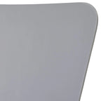 Chaise sablier en bois courbé, gris/blanc/espresso, pieds chromés, rétro, 1 place
