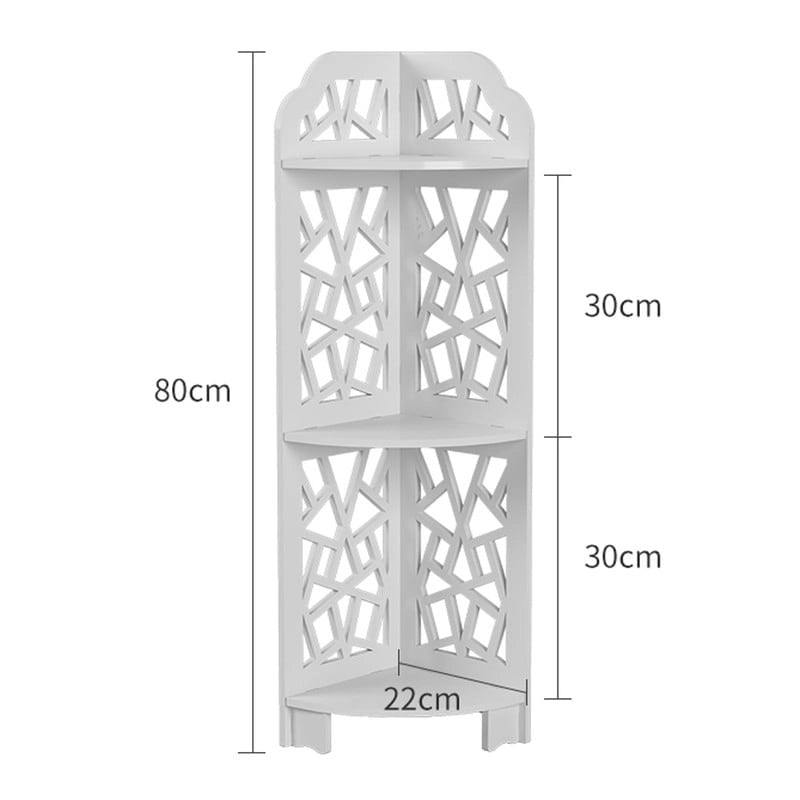 Étagère d'angle de douche à 3 niveaux, cadre en X, PVC étanche, ignifuge, anti-moisissure, blanc