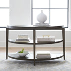 Penton Espresso Stone Sofa Table