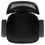 Chaise de bureau pivotante à dossier mi-haut en maille, base en nylon, soutien lombaire, pivotement à 360°, 1 place, noir/gris