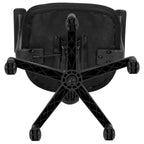 Chaise de bureau pivotante à dossier mi-haut en maille, base en nylon, soutien lombaire, pivotement à 360°, 1 place, noir/gris