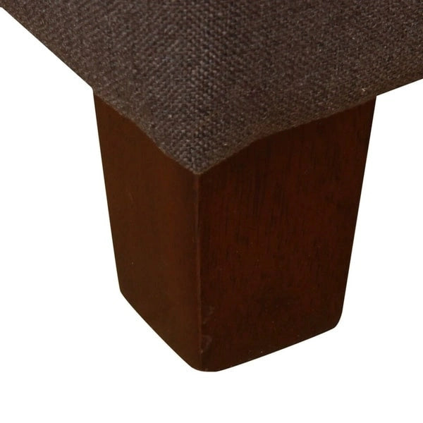 Banc de rangement capitonné, anthracite, couvercle à charnière, pieds en noyer, 1-2 places
