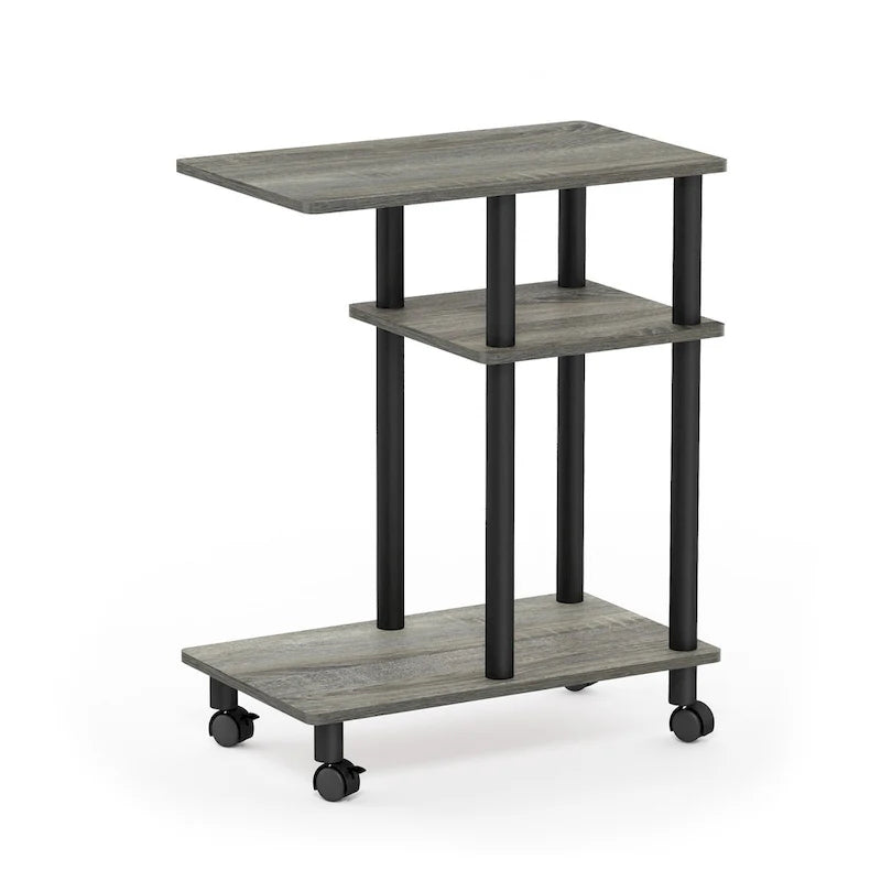 Table d'appoint de canapé en U Turn-N-Tube avec roulettes