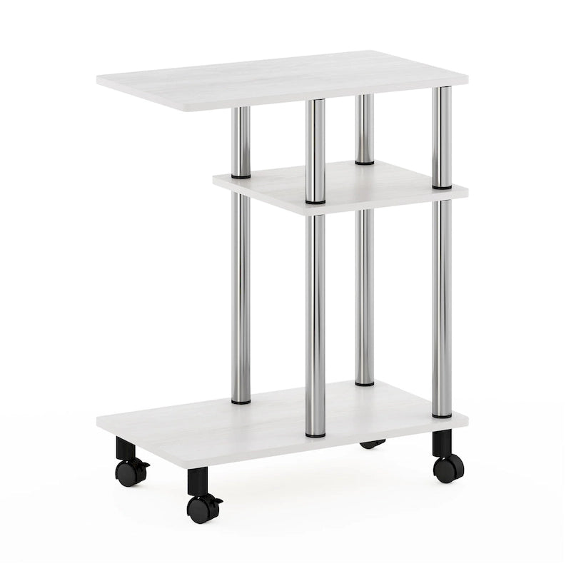 Table d'appoint de canapé en U Turn-N-Tube avec roulettes