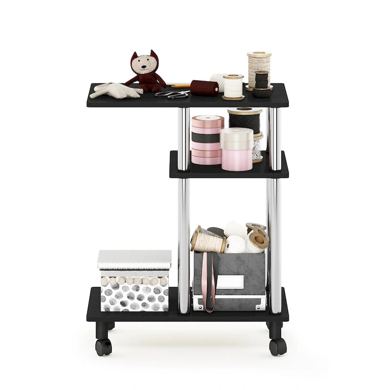 Table d'appoint de canapé en U Turn-N-Tube avec roulettes