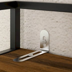 Meuble de rangement WC, Marron foncé, MDF et treillis métallique, Étagère réglable, Porte-papier toilette