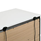 Ensemble de chambre à coucher 6 pièces avec plateforme, Blanc et Gris, Moderne, 4 ports USB, 15 tiroirs, Queen/King/Cal King