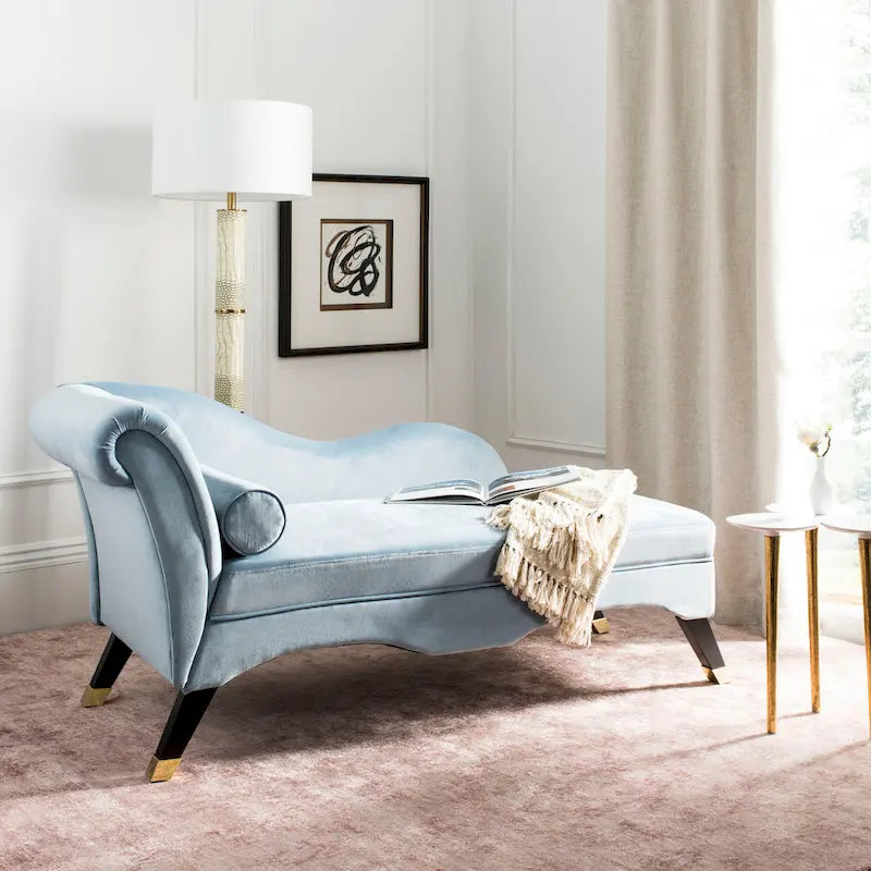 Chaise longue moderne du milieu du siècle avec coussin – 63 larg. x 28 prof. x 30 haut.
