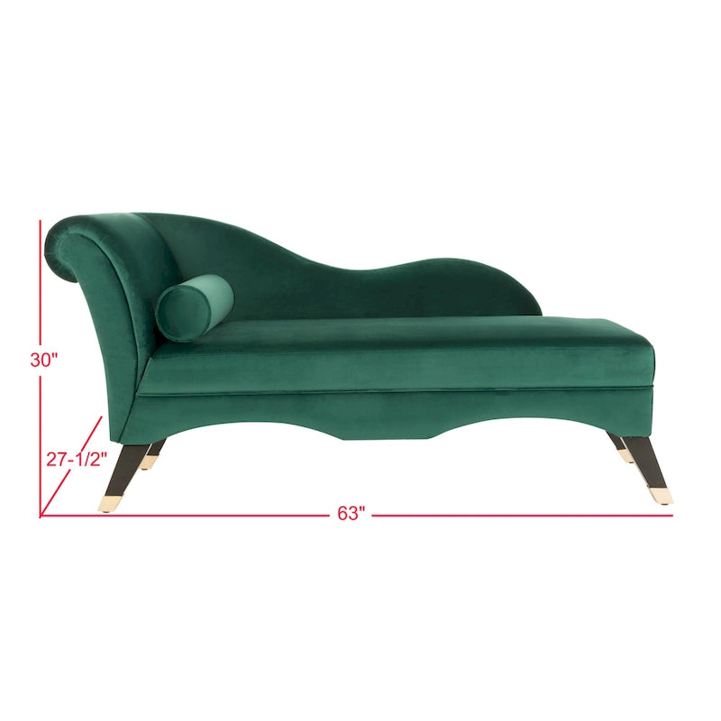 Chaise longue moderne du milieu du siècle avec coussin – 63 larg. x 28 prof. x 30 haut.
