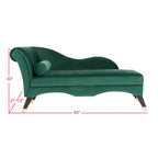 Chaise longue moderne du milieu du siècle avec coussin – 63 larg. x 28 prof. x 30 haut.
