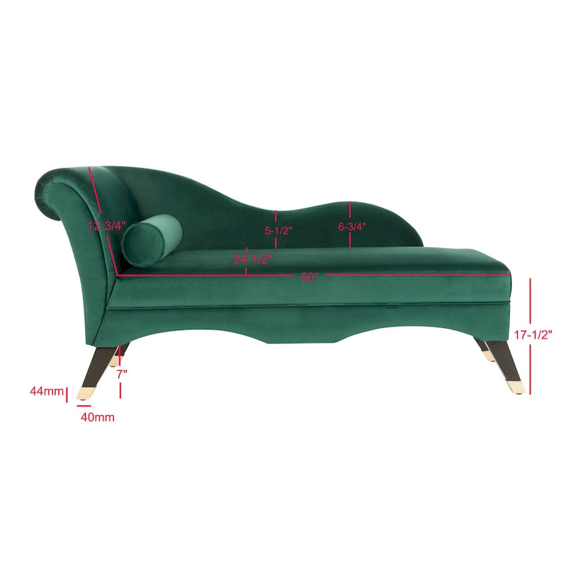 Chaise longue moderne du milieu du siècle avec coussin – 63 larg. x 28 prof. x 30 haut.