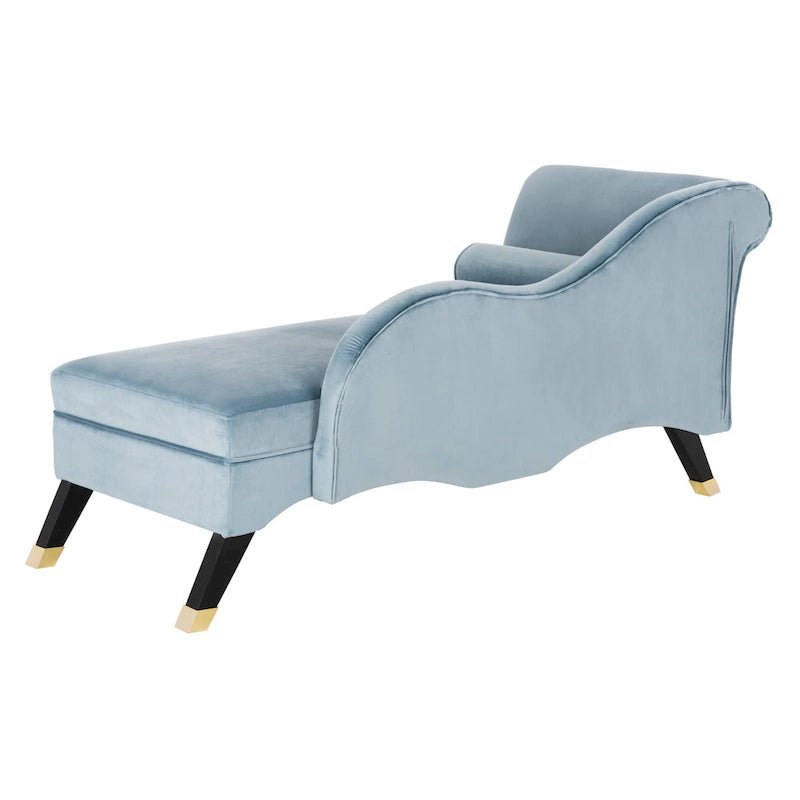 Chaise longue moderne du milieu du siècle avec coussin – 63 larg. x 28 prof. x 30 haut.