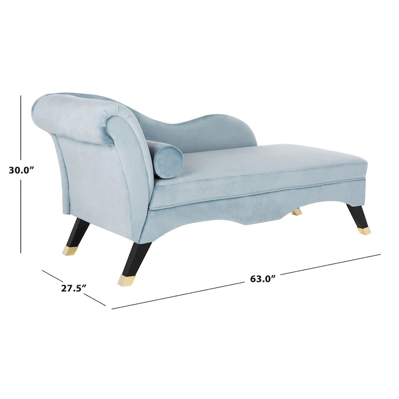 Chaise longue moderne du milieu du siècle avec coussin – 63 larg. x 28 prof. x 30 haut.
