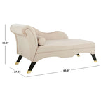 Chaise longue moderne du milieu du siècle avec coussin – 63 larg. x 28 prof. x 30 haut.