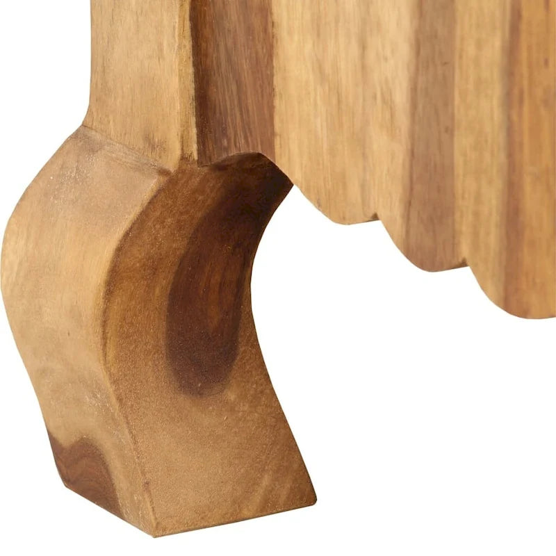 Meuble TV en bois massif, marron, 2 portes 1 tiroir, milieu du siècle