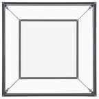 Table basse Feuille avec étagère en verre, 43"L x 43"P x 20"H, style sculpture moderne