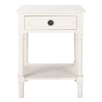 Table d'appoint à 1 tiroir - 19 larg. x 15,8 prof. x 26 haut. - 19 larg. x 16 prof. x 26 haut.