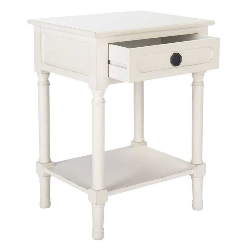 Table d'appoint à 1 tiroir - 19 larg. x 15,8 prof. x 26 haut. - 19 larg. x 16 prof. x 26 haut.