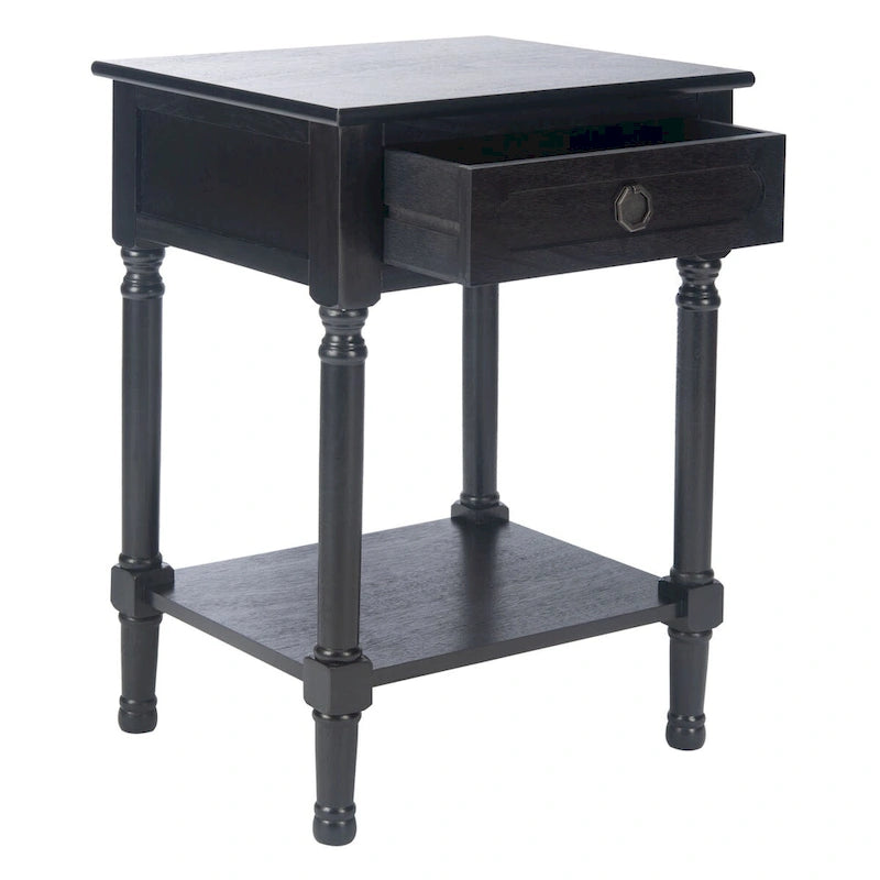 Table d'appoint à 1 tiroir - 19 larg. x 15,8 prof. x 26 haut. - 19 larg. x 16 prof. x 26 haut.