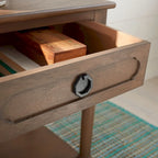 Table d'appoint à 1 tiroir - 19 larg. x 15,8 prof. x 26 haut. - 19 larg. x 16 prof. x 26 haut.