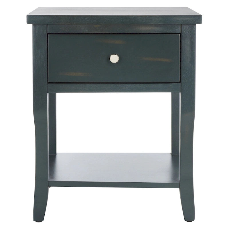 Table de chevet avec tiroir de rangement, bois d'orme, entièrement assemblée, 45,7 cm (l) x 38,1 cm (P) x 56,4 cm (H), 3 couleurs