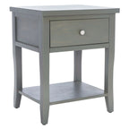 Table de chevet avec tiroir de rangement, bois d'orme, entièrement assemblée, 45,7 cm (l) x 38,1 cm (P) x 56,4 cm (H), 3 couleurs