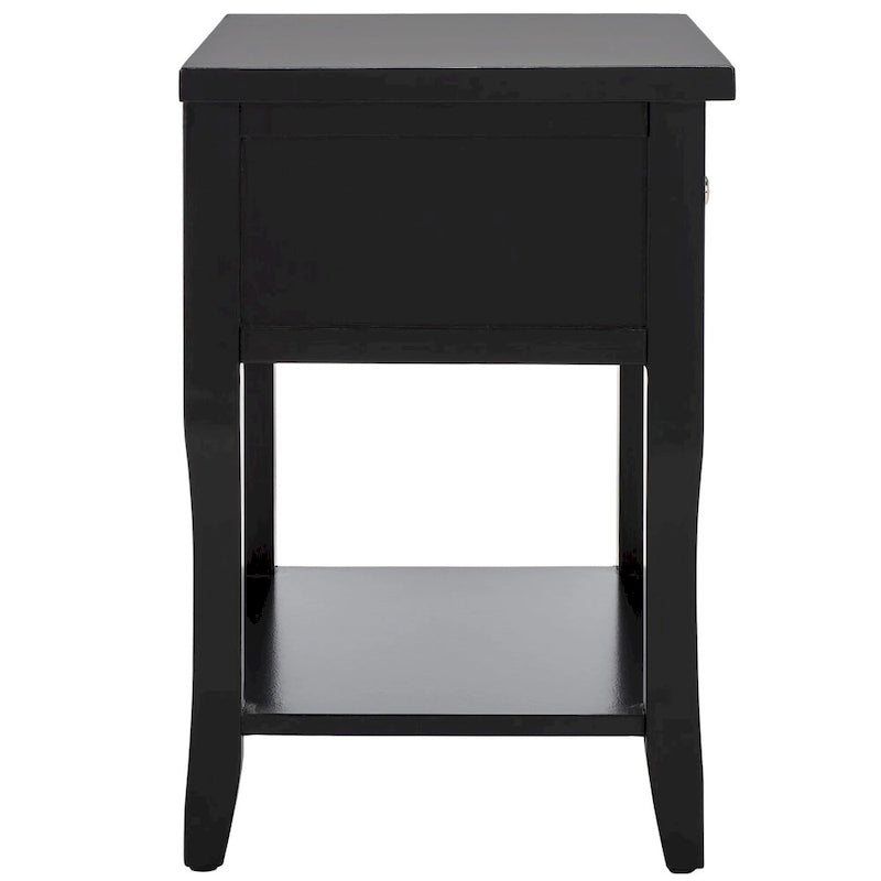 Table de chevet avec tiroir de rangement, bois d'orme, entièrement assemblée, 45,7 cm (l) x 38,1 cm (P) x 56,4 cm (H), 3 couleurs