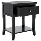Table de chevet avec tiroir de rangement, bois d'orme, entièrement assemblée, 45,7 cm (l) x 38,1 cm (P) x 56,4 cm (H), 3 couleurs