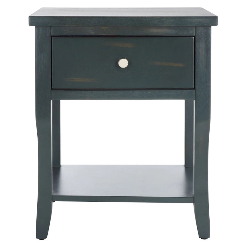 Table de chevet avec tiroir de rangement, bois d'orme, entièrement assemblée, 45,7 cm (l) x 38,1 cm (P) x 56,4 cm (H), 3 couleurs