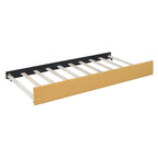 Lit de repos tapissé pleine grandeur avec lit gigogne double, tissu en lin, 78,9"L x 57,9"l, sans sommier