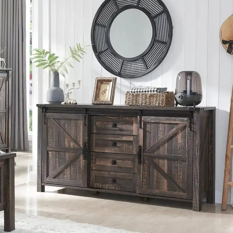 Farmhouse Dresser, Chest of Drawer, Dresser TV Stand, Storage Dresser