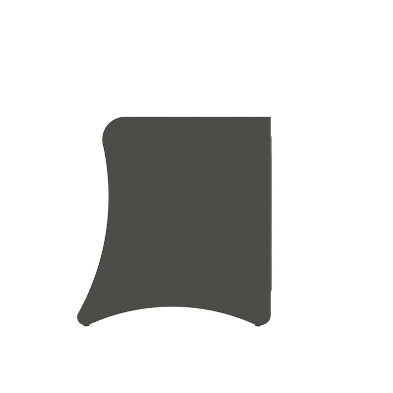 Table de chevet à 2 tiroirs de style moderne du milieu du siècle, MDF, pieds incurvés, 49,99 cm (L) x 46,48 cm (P) x 49,99 cm (H), gris/blanc, unité simple/ensemble de 2