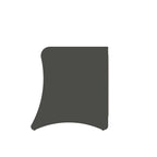 Table de chevet à 2 tiroirs de style moderne du milieu du siècle, MDF, pieds incurvés, 49,99 cm (L) x 46,48 cm (P) x 49,99 cm (H), gris/blanc, unité simple/ensemble de 2