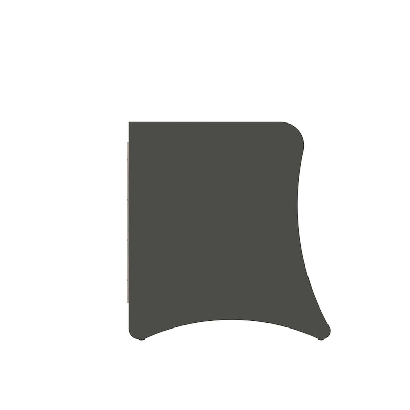 Table de chevet à 2 tiroirs de style moderne du milieu du siècle, MDF, pieds incurvés, 49,99 cm (L) x 46,48 cm (P) x 49,99 cm (H), gris/blanc, unité simple/ensemble de 2