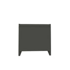 Table de chevet à 2 tiroirs de style moderne du milieu du siècle, MDF, pieds incurvés, 49,99 cm (L) x 46,48 cm (P) x 49,99 cm (H), gris/blanc, unité simple/ensemble de 2