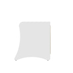 Table de chevet à 2 tiroirs de style moderne du milieu du siècle, MDF, pieds incurvés, 49,99 cm (L) x 46,48 cm (P) x 49,99 cm (H), gris/blanc, unité simple/ensemble de 2