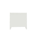 Table de chevet à 2 tiroirs de style moderne du milieu du siècle, MDF, pieds incurvés, 49,99 cm (L) x 46,48 cm (P) x 49,99 cm (H), gris/blanc, unité simple/ensemble de 2