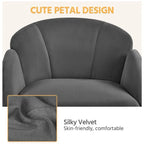 Chaise de bureau pivotante en velours à roulettes, réglable en hauteur de 72,4 cm à 81,3 cm, supporte jusqu'à 136 kg, 6 couleurs, pour la maison/bureau