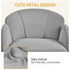 Chaise de bureau pivotante en velours à roulettes, réglable en hauteur de 72,4 cm à 81,3 cm, supporte jusqu'à 136 kg, 6 couleurs, pour la maison/bureau