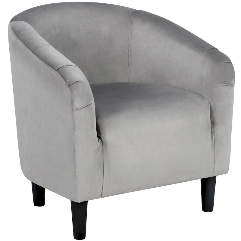 Fauteuil club barillet, velours, 136 kg, 70,6 cm L x 65 cm P x 72,4 cm H, 7 couleurs, assemblage en 5 min