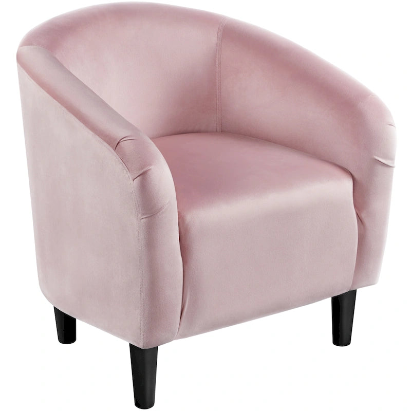 Fauteuil club barillet, velours, 136 kg, 70,6 cm L x 65 cm P x 72,4 cm H, 7 couleurs, assemblage en 5 min