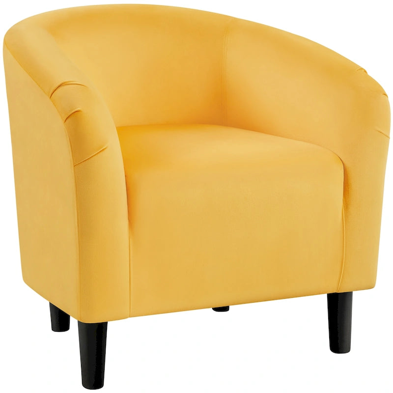 Fauteuil club barillet, velours, 136 kg, 70,6 cm L x 65 cm P x 72,4 cm H, 7 couleurs, assemblage en 5 min
