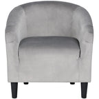 Fauteuil club barillet, velours, 136 kg, 70,6 cm L x 65 cm P x 72,4 cm H, 7 couleurs, assemblage en 5 min