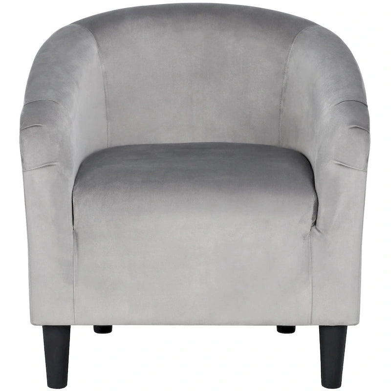 Fauteuil club barillet, velours, 136 kg, 70,6 cm L x 65 cm P x 72,4 cm H, 7 couleurs, assemblage en 5 min