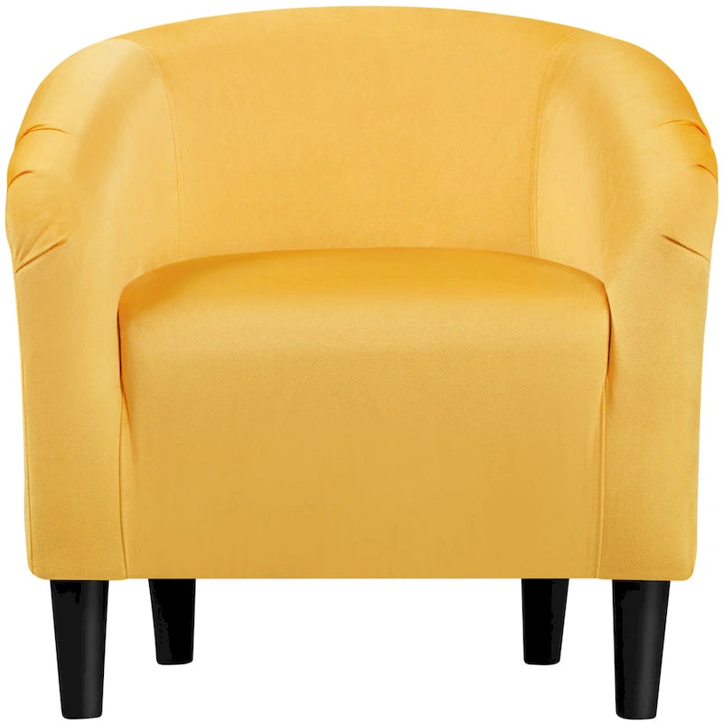 Fauteuil club barillet, velours, 136 kg, 70,6 cm L x 65 cm P x 72,4 cm H, 7 couleurs, assemblage en 5 min